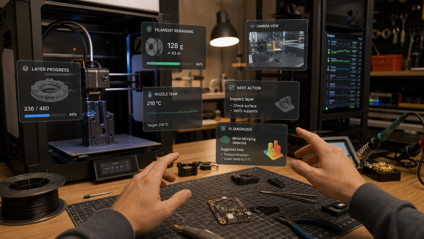 Workshop overlay concept for AI-assisted technical workflows